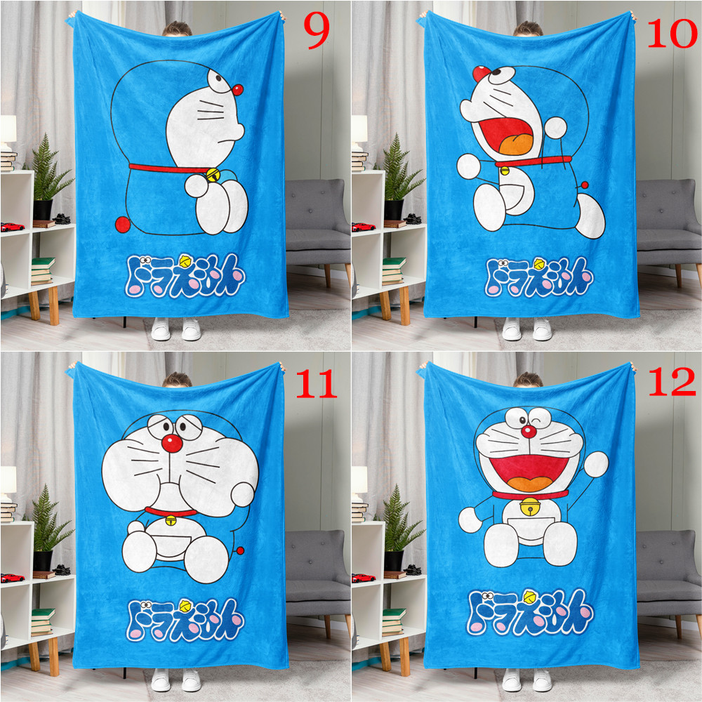 Dễ Thương Doremon Flannel Chăn Một Mặt In Flannel Chăn Điều Hòa Không Khí Món Quà Tốt Nhất Cho Trẻ Em