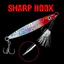 Mồi câu cá nhân tạo Jig nước mặn Dụ ghép chậm 10-60g có móc Treble và móc hỗ trợ Jig kim loại.