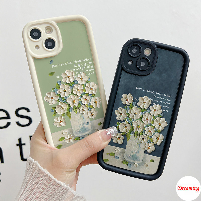 Ốp Lưng Cho Samsung Galaxy A06 A05 A04 A03 A02 A17 A16 A15 A14 A13 A12 A26 A25 A24 A23 A22 A20 A36 A35 A34 A33 A32 Thiết Kế Mắt Thiên Thần Chống Rơi Họa Tiết Retro Hoa Và Lá