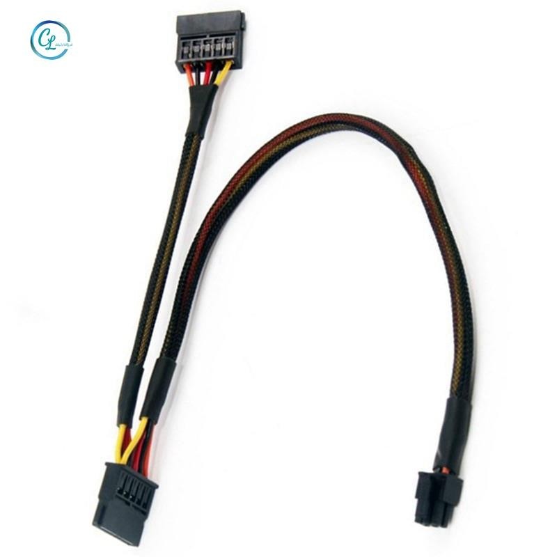 Nhỏ 6P Sang Bộ Chia 15P SATA Dây Cáp Nguồn Cho DELL Vostro 3650 3653 3655 Máy Tính Để Bàn HDD SSD Cáp Nguồn
