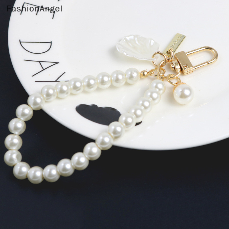 Fashionangel 1 DIY Khóa Vòng Móc Chìa Khóa Túi Mặt Dây Chuyền Móc Khóa Vỏ Điện Thoại Di Động Dây Xích Ngọc Trai Dây Túi Mặt Dây Chuyền Phụ Kiện Trang Trí TH