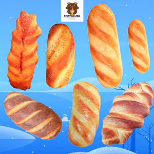 Rytanda Bánh Mì Sang Trọng Đồ Chơi Bánh Mì Nướng Gối Thực Phẩm Mô Phỏng Dễ Thương Bánh Mì Nướng Búp Bê Gối Cho Trẻ Em Quà Tặng Sinh Nhật, Quà Tặng Giáng Sinh Của Bạn Gái