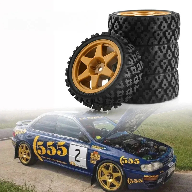 4 Cái / 2 Cái 1 / 10 RC Racing Car Wheels Rally Tyre & On Road Tyres 12mm Hex cho Tamiya XV01 XV02 TA06 TT01 TT02 PTG2 144001 A959 HPI