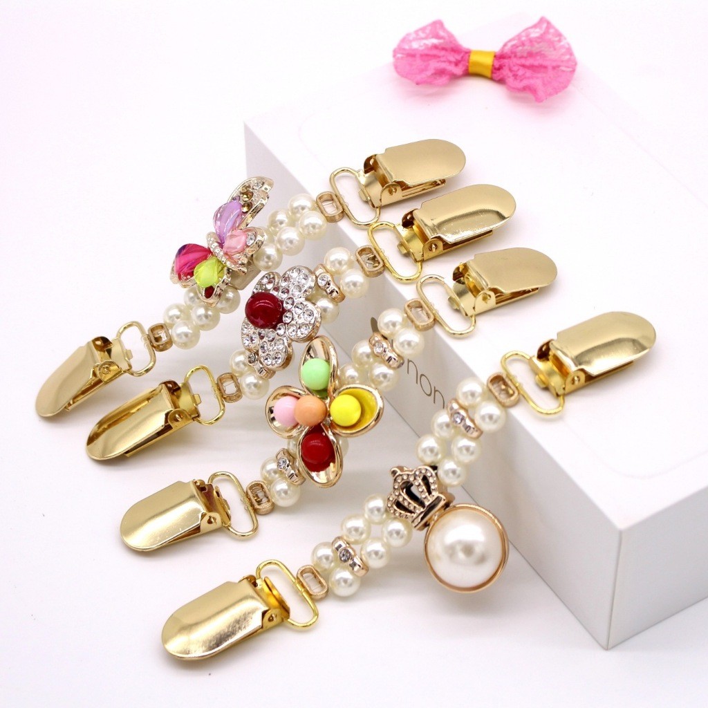【 Yunyuan 】 Chân Áo Len Ngọc Trai Vàng Cho Nữ Bộ Kim Cương Thời Trang Áo Cardigan Thắt Lưng Nút Khăn Choàng Kẹp Trâm Phụ Kiện