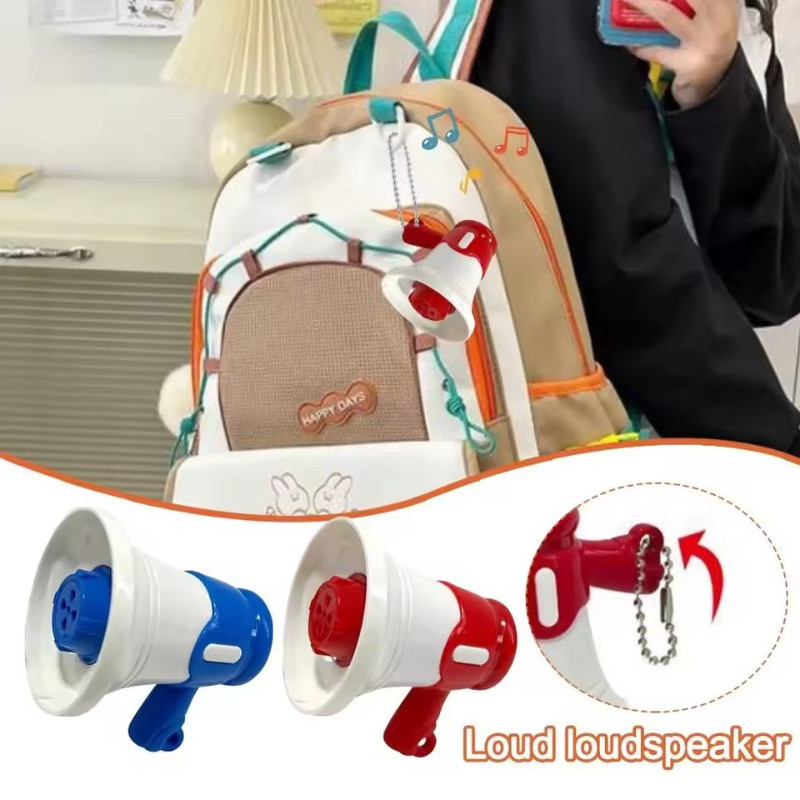 1-2 Móc Khóa Sừng Nhỏ - Bộ Khuếch Đại Ghi Âm - Mini, Thời Trang, Cổ Điển - Đồ Chơi Loa Cầm Tay - Hộp Nhạc - Dành Cho Ba Lô Schoolbag - Quà Tặng Sinh Nhật Trẻ Em
