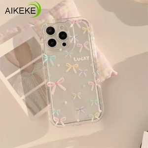 Ốp Điện Thoại Túi Khí Nơ Nhiều Màu Sắc Cho Vivo iQOO 13 Z9X 12 Pro Z8 Z7 Z6 Lite Z5 Z5X Z3 U3 U1 Neo 10 9 9s 8 Pro 7 6 5 SE 5s 5G Rõ Ràng Mềm Caing Coquette Dễ Thương Chống Sốc Mặt Sau Bao da
