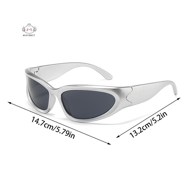 Maybest Hợp Thời Trang Mát Y2K Kính Mát Unisex Kính Mát Tương Lai Đi Xe Đạp Lái Xe Bóng Phụ Kiện Thời Trang Cặp Đôi Quà Tặng Ảnh Prop {VN}