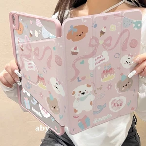 Ốp lưng máy tính bảng xoay 360 độ cho iPad gen9 10.2 thế hệ10th gen6 air3 2018pro air5 10.9 gen7 air1 2 gen8 air4 2024air6 11inch gen5 2022pro11 mini6 Vỏ bảo vệ mèo hoạt hình