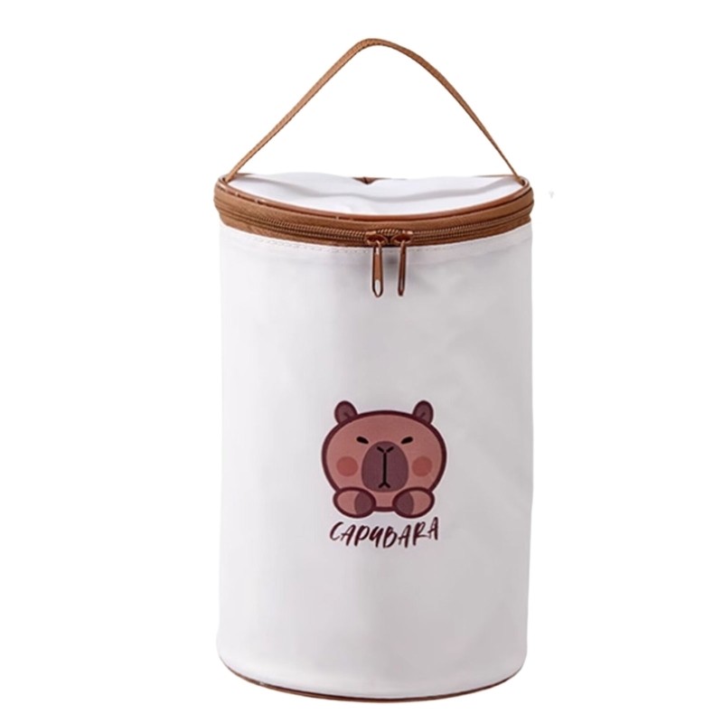 SHI Cách Nhiệt Vải Oxford Capybara Hộp Đựng Đồ Ăn Trưa Di Động Lá Nhôm Lót Túi Chống Thấm Nước Hộp Cơm Trưa