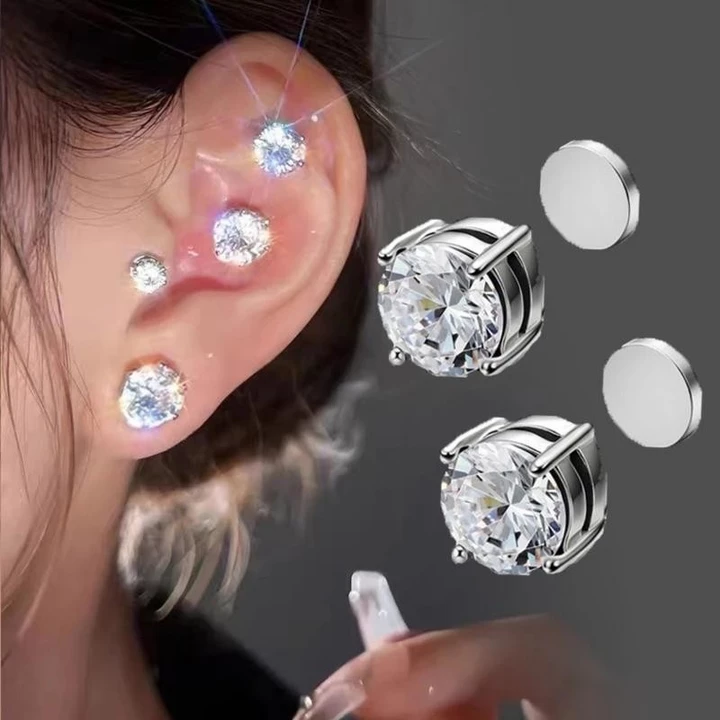 Kẹp Tai Đinh Tán, Thời Trang, Màu Bạc, Dành Cho Nam Và Nữ, Bông Tai Không Xỏ Lỗ Phụ Kiện Đồ Trang Trí Hấp Dẫn, Quà Tặng