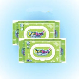 combo 2 Gói Khăn Ướt Trẻ Em Không Mùi  Baby Love Gói 80 Tờ Sản Phẩm Chính Hãng Của Unicharm
