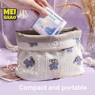 MeiShao 1 Bộ Tranh Máy Tính Xách Tay Dành Cho Học Sinh Di Động Bỏ Túi Notebook Phác Thảo Màu Nước Bộ Bảng Màu Nước Di Động