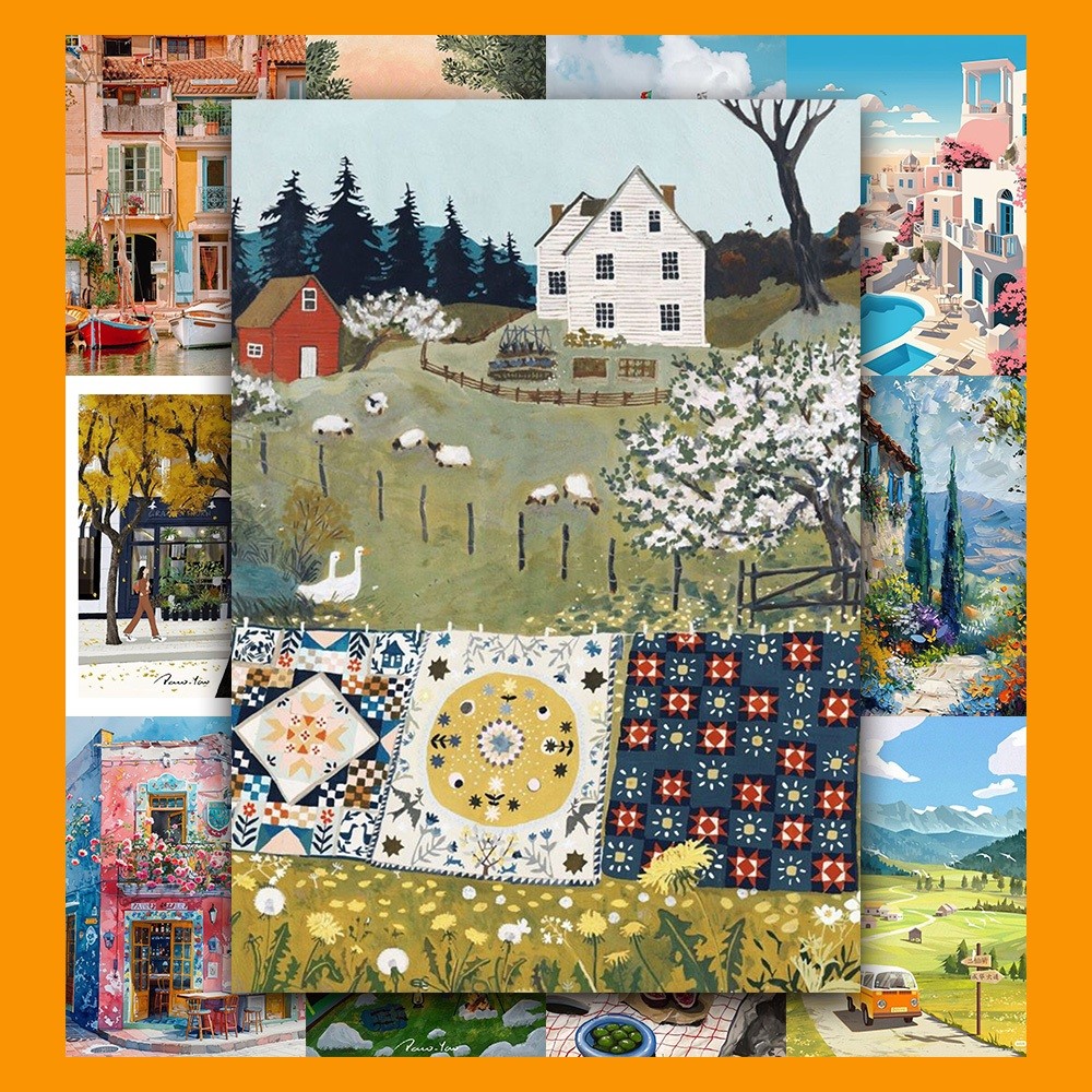 [Giấy] A5 In Màu - Set 50 Tờ Poster Giấy Dán Tường - HÌNH MÙA HÈ SUMMER - Decor Trang Trí Nhà | MS: 111540