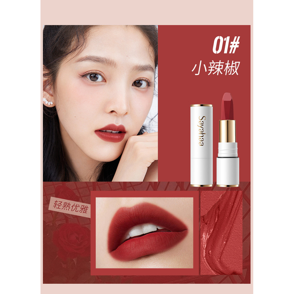 S101 Son Lì Cao Cấp Sayahaa Không Trôi - Màu Đẹp Tự Nhiên, Lâu Phai, Dưỡng Môi Mềm Mịn