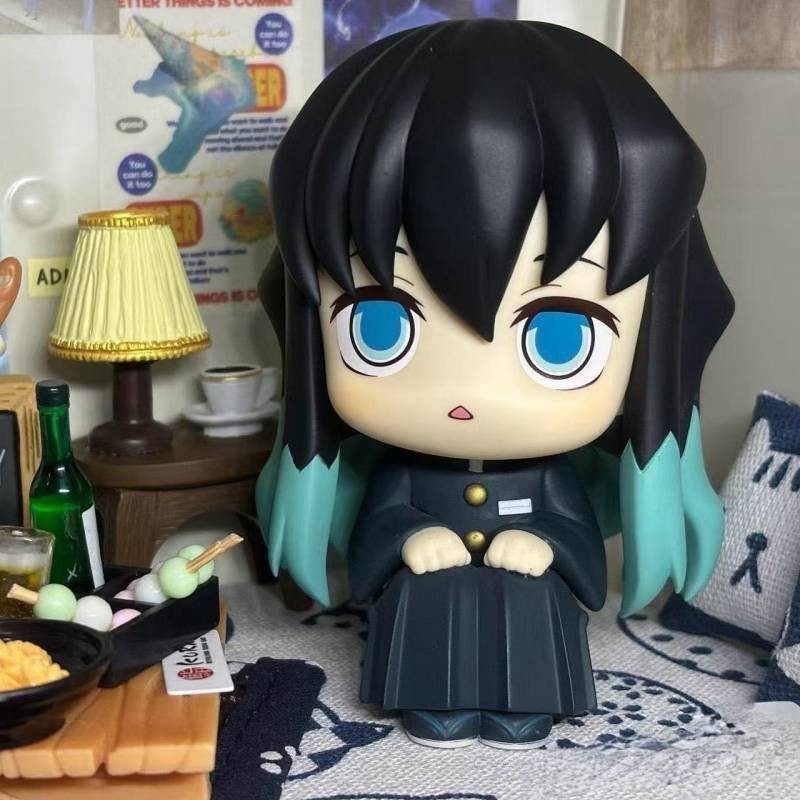10cm Demon Slayer Anime Look Up Tomioka Giyuu Tokitou Muichirou Mô Hình Búp Bê PVC Đồ Trang Trí Phòng Trang Trí Đồ Chơi Trẻ Em