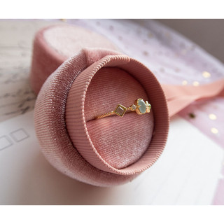 Nhẫn Tinh Moonstone Tự Nhiên Pha Lê Nhẫn Vàng Nữ Có Thể Điều Chỉnh Kích Nhật Bản aget* Đá Quý Phong Thuỷ