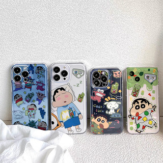 Ốp Điện Thoại Cho Samsung Galaxy S25 Ultra S24 Plus S24FE S23FE A56 A36 A26 A16 5G Vỏ Crayons shin-chans Hoạt Hình Anime Trong Suốt Mềm Mại Dễ Thương
