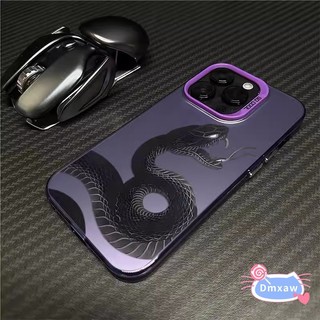 Ốp Điện Thoại Rắn Đen Thoáng Mát Cho Vivo V50 V40E Y19 Y19s Y5s Y78 Plus Y76s Y37 V20 Pro IQOO 13 Neo 10 Z9 Turbo Z9X 5G 4G Vỏ Cứng Nam Python Sang Trọng Chống Sốc