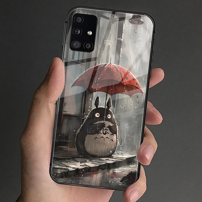 Ốp điện thoại kính cường lực My Neighbor Totoro 05 cho Samsung Galaxy S9 Plus S10 S10e S20 FE S20 Plus S21 S22 S23 S24 Ultra Cover