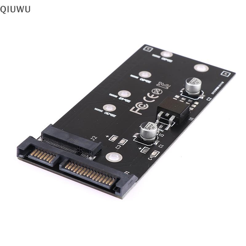 Qiuwu B + m key m.2 ngff ssd to m.2 sata 3 raiser m.2 sang sata thẻ mở rộng bộ chuyển đổi.