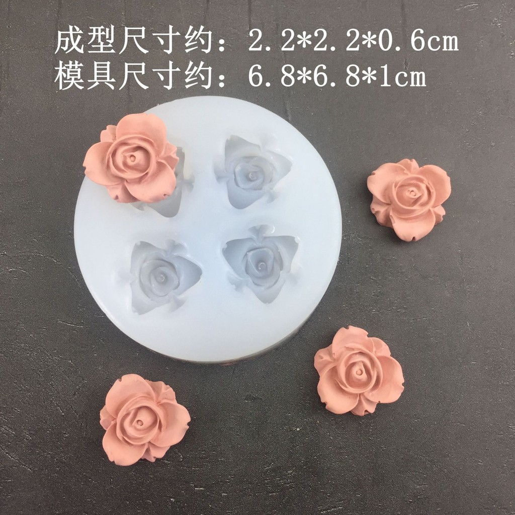Nhiều Hình Hoa Hồng Silicon, Socola Epoxy Mousse Trang Trí Bánh, Thạch Cao Thơm Nến, DIY Nướng Bánh