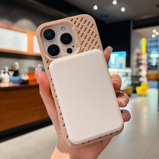 Đế tản nhiệt rỗng Vỏ điện thoại từ tính cho iPhone 16 15 14 13 12 11 Pro Max Plus Vỏ bảo vệ mềm địa chấn