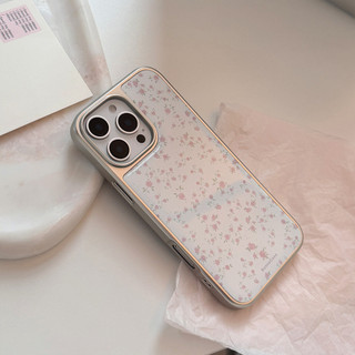 [Sheren] Ốp iPhone hoa hồng hồng thích hợp cho i16 15 14 13 12 11 pro max Vỏ bảo vệ chống sốc