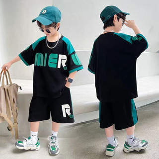 Bộ đồ thể thao bé trai kiểu dáng năng động - Set áo thun quần short vải mát thấm hút mồ hôi
