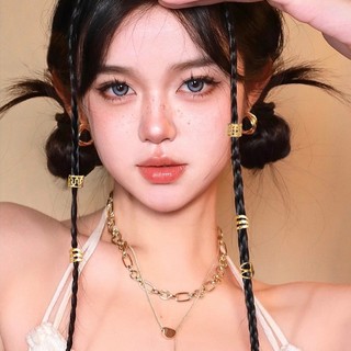 Bộ mở rộng tóc giả 40 chiếc - Hip Hop, Cool - Có thể điều chỉnh, nhiều kiểu - Nhẫn tóc Dreadlock hợp kim bạc vàng - Giá đỡ hạt tóc hợp thời trang - Phụ kiện tóc DIY