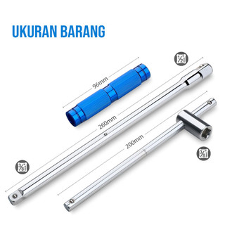 Cờ lê chữ T, Thanh mở rộng cán dài 1/2 inch, Kết nối đa năng, Tiện dụng cho mọi công việc, Đảm bảo chất lượng