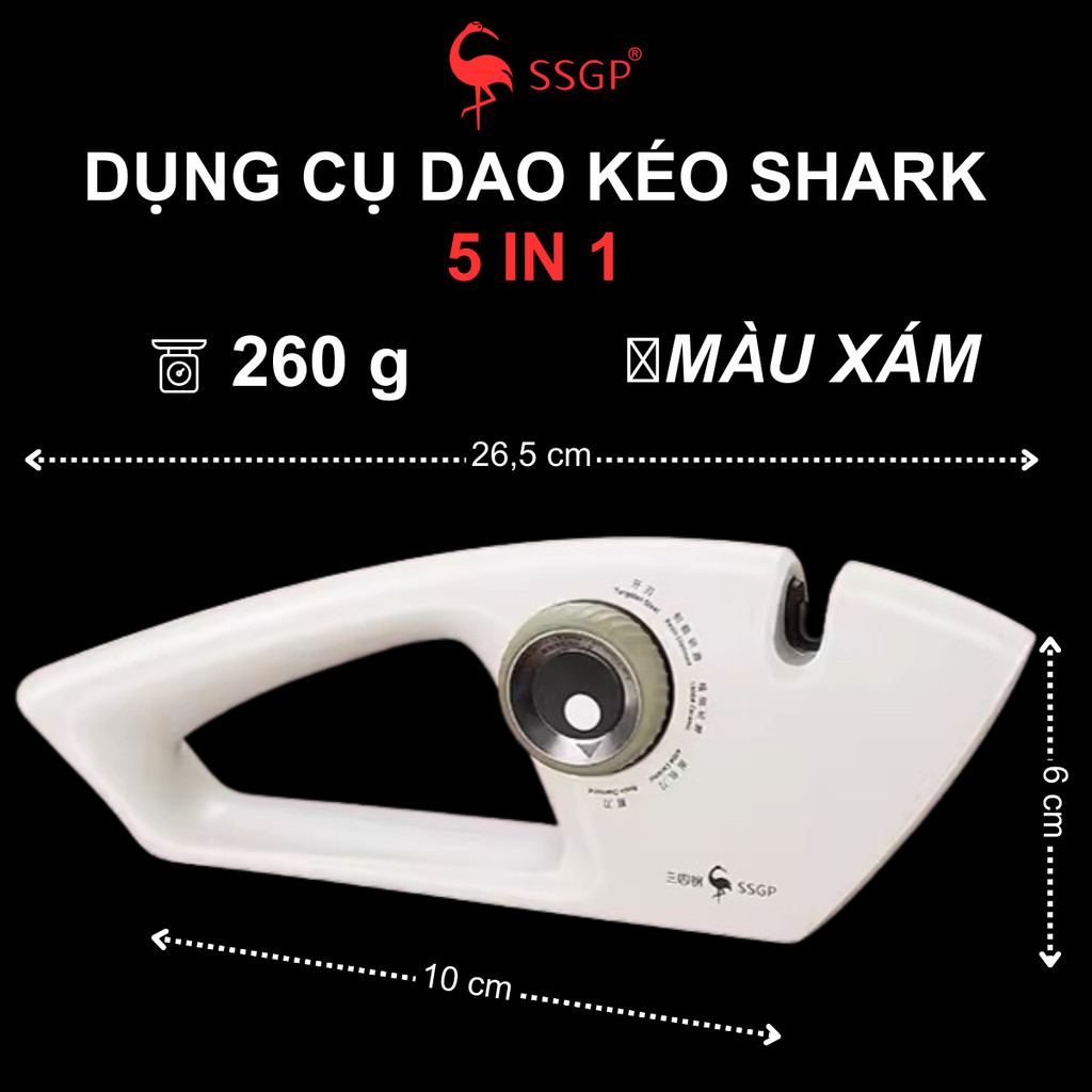 Dụng cụ mài dao kéo Shark 5 trong 1 SSGP  đồ mài dao kéo máy mài đa năng thiết bị mài dao SS01904