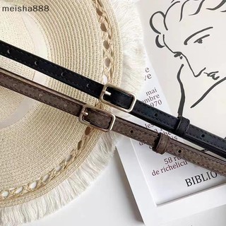 Meisha888 Retro Pháp Thắt Lưng Da Nữ Unisex Thắt Lưng Khóa Sang Trọng Thắt Lưng Nữ Quần Jean Thắt Lưng Nam Thắt Lưng Mỏng Thắt Lưng