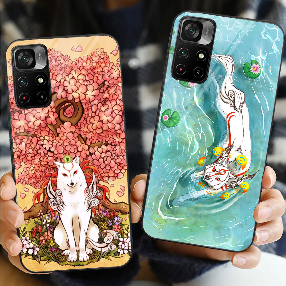 Okami amaterasu 01 Kính Ốp Lưng Điện Thoại Xiaomi POCO F3 F4 F5 M3 M4 M5 M6 4G X3 X4 GT NFC X5 X6 PRO 5G