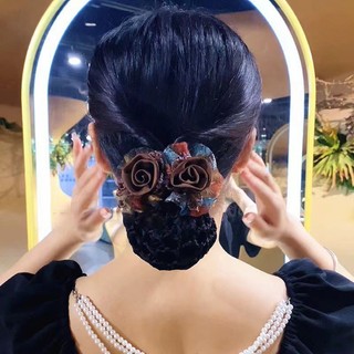 Chụp Búi, Kẹp Lưới Búi Tóc Hình Hoa, Phụ Kiện Tóc TRUNG NIÊN HaminStore