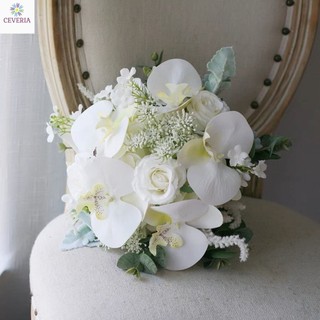 Bó hoa cưới kiểu mới Tây mô phỏng bướm hoa lan bó hoa cưới cô dâu  CEVERIA