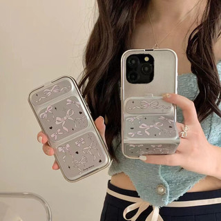 Nơ Màu Hồng Đáng Yêu Vỏ Cho Iphone 11 12promax 12 13 14 15 pro max Ốp Lưng Mềm 14promax 15pro tpu case