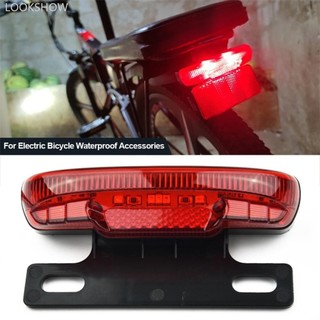Lookshow 36-60V Ebike Đèn hậu LED chống nước Đèn cảnh báo an toàn cho xe đạp điện M5N1