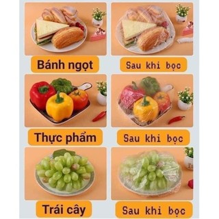 màng bọc thực phẩm PE - túi bọc thức ăn - túi gấu Có Chun Co Giãn Tái Sử Dụng A38