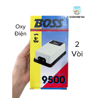 Máy Sủi Oxy Cho Bể Cá Cảnh 2 Vòi Chạy Điện BOSS 9500
