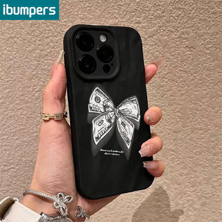 ibumpers Ốp lưng Iphone Hàn Quốc Đẹp Nơ Bướm In Hình Đen Ốp Điện Thoại Mỏng Silicone Mềm Chống Bẩn Chống Sốc Cho Iphone 15 14 12 13 11 Pro Max IP 7 8 Plus Iphon X XS