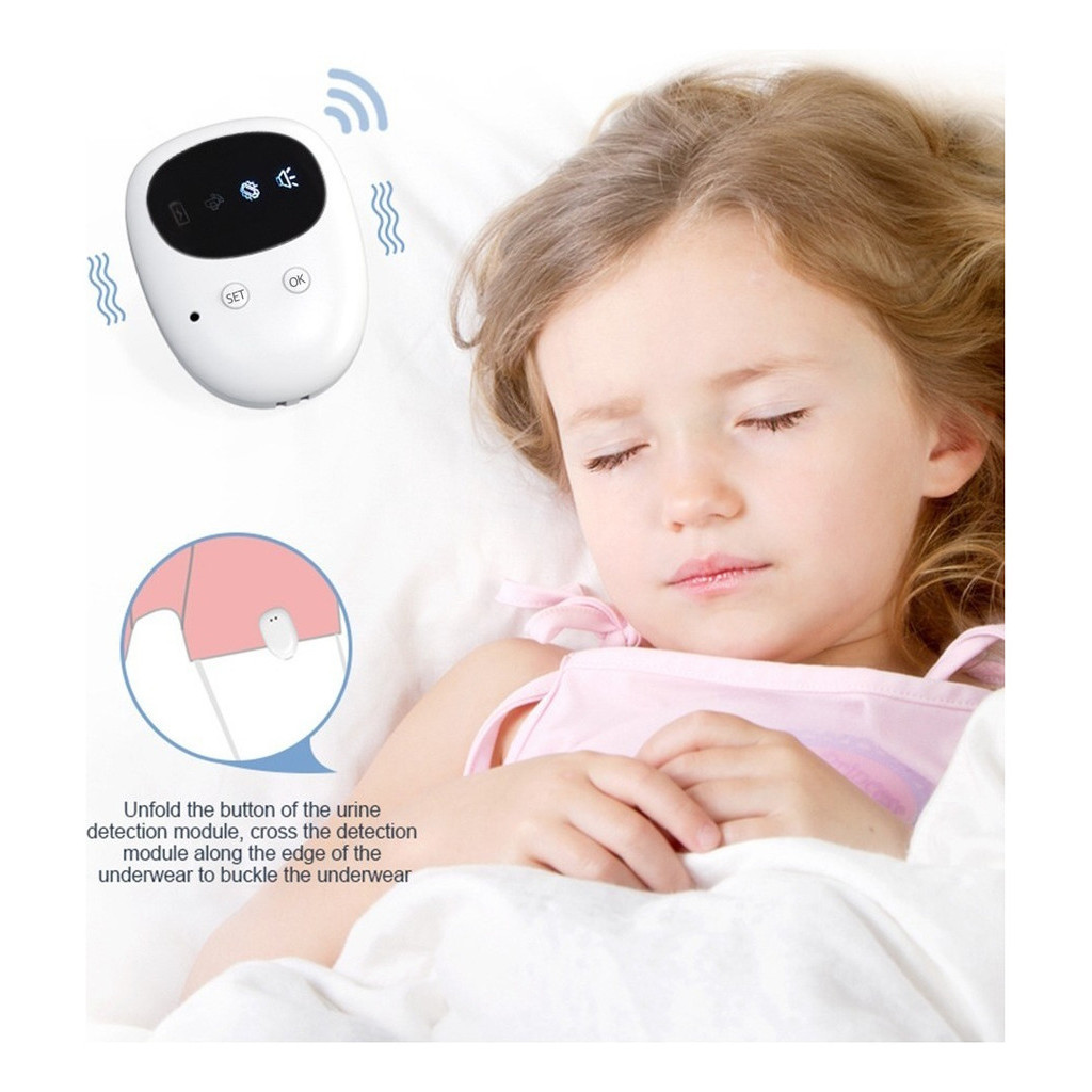 Báo động làm ướt giường không dây cho trẻ em, cảnh báo ban đêm, hỗ trợ huấn luyện bô