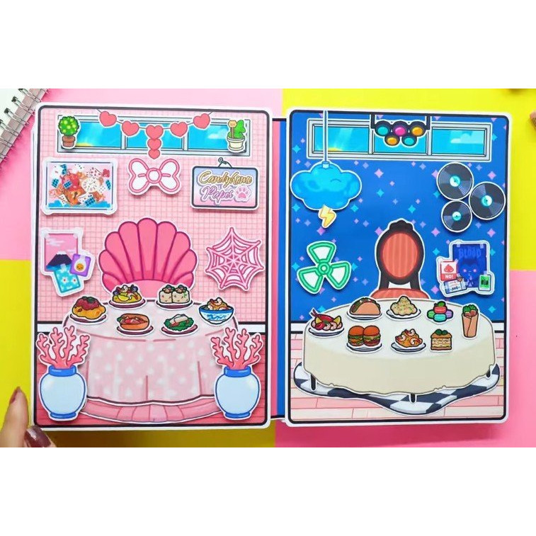 Đồ chơi bóc dán Búp bê giấy Cute and cool girl quiet book - sweetie pie montessori