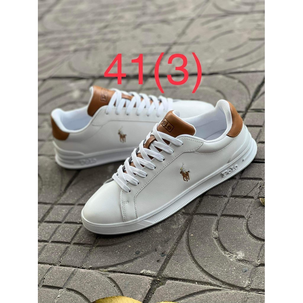 Giày sneaker hàng hiệu P.0.L0 Lau.ren Heritage Court II White  - nhiều phối màu Trắng