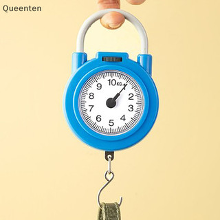 Queenten 10kg Cân cơ khí di động Hành lý cá Cân nhà bếp Kỹ thuật số có độ chính xác cao Cân lò xo QT