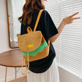 [Giao hàng từ Việt Nam] Ba lô Hamburger NOOKSTORY, Túi đi học dây rút dung tích lớn đa chức năng, Ba lô du lịch có thể điều chỉnh Hamburger hoạt hình đáng yêu dành cho trẻ em