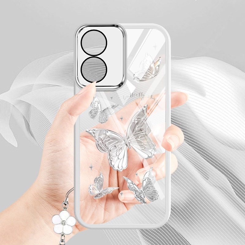 Ốp Điện Thoại YBD INS Style Cho Vivo Y05 Y11D Y21 Y11 Y03 Y18 Y18E Y02S Y17S Y16 Y35 Y56 5G Y78 Y78 + Y36 Y78 + Y28 Y100 Vỏ Bướm Niche Được Trang Bị Bảo Vệ Ống Kính