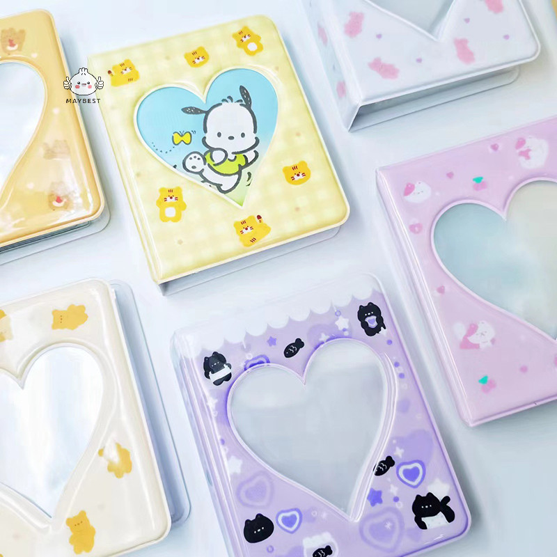 Maybest Kpop Card Binder Name Card Book Photocard Holder Album ảnh gấu dễ thương 3 Inch Trái tim tình yêu Hộp đựng hình ảnh rỗng {VN}