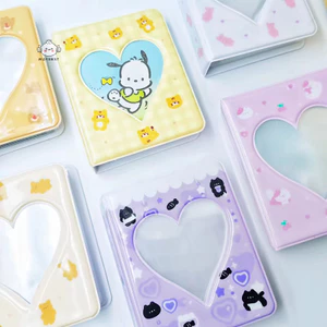 Maybest Kpop Card Binder Name Card Book Photocard Holder Album ảnh gấu dễ thương 3 Inch Trái tim tình yêu Hộp đựng hình ảnh rỗng {VN}