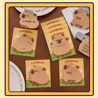 Highviewls Memo Pad, Văn phòng phẩm Phim hoạt hình Capybara Giấy dán, Quà tặng Đồ dùng học tập 30 tờ Danh sách việc cần làm tự dính