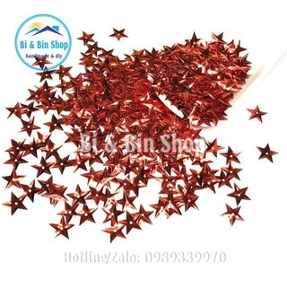 30g Kim Sa Ngôi Sao Lõm 3D 15mm Màu Kim Đính Kết Trang Phục, Làm Phụ Kiện Thời Trang.